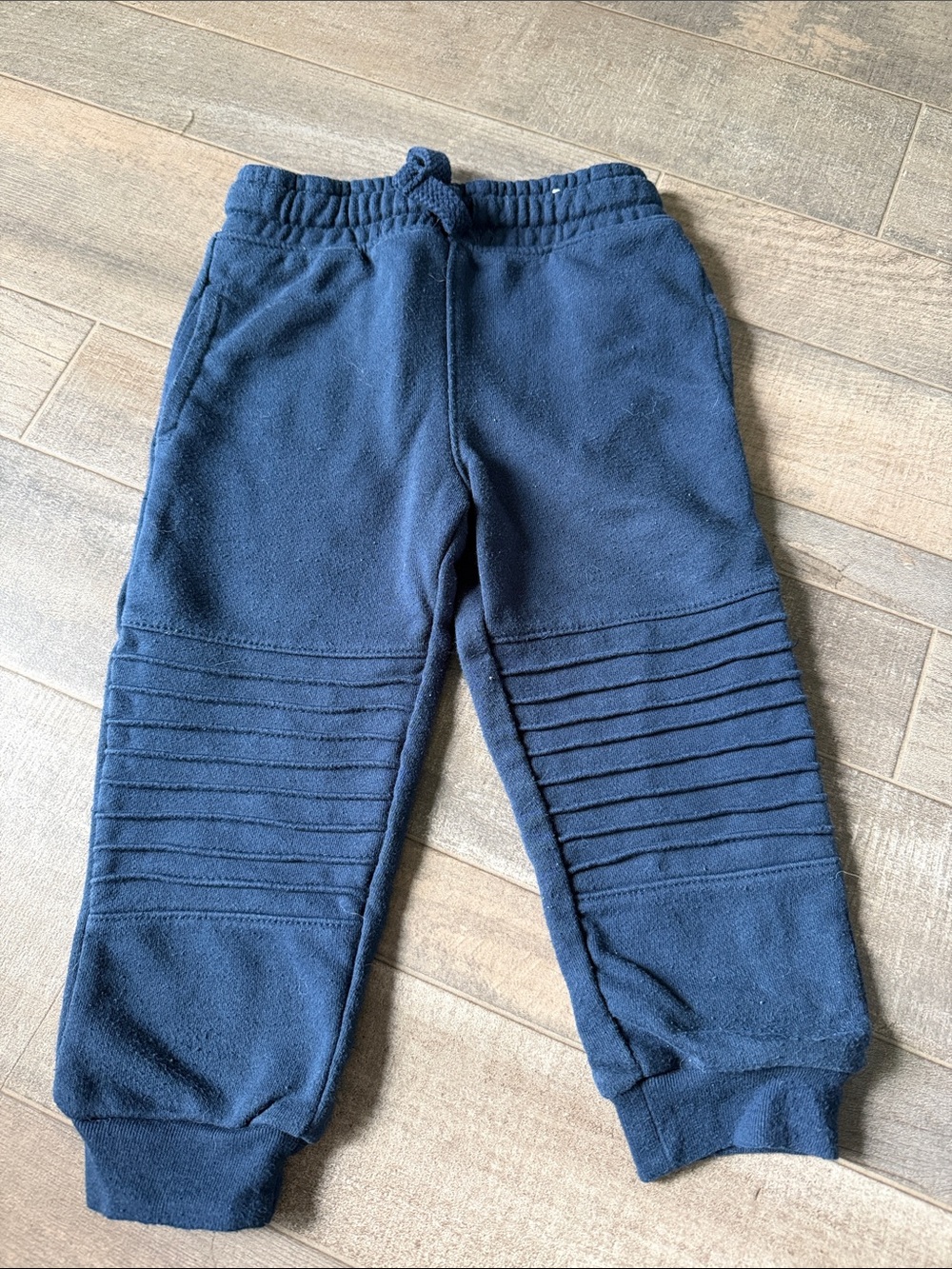 Garanimals Navy Ribbed-Knee Fleece Joggers